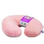 VIAGGI Feather Soft Microfibre Travel Neck Pillow - Light Pink